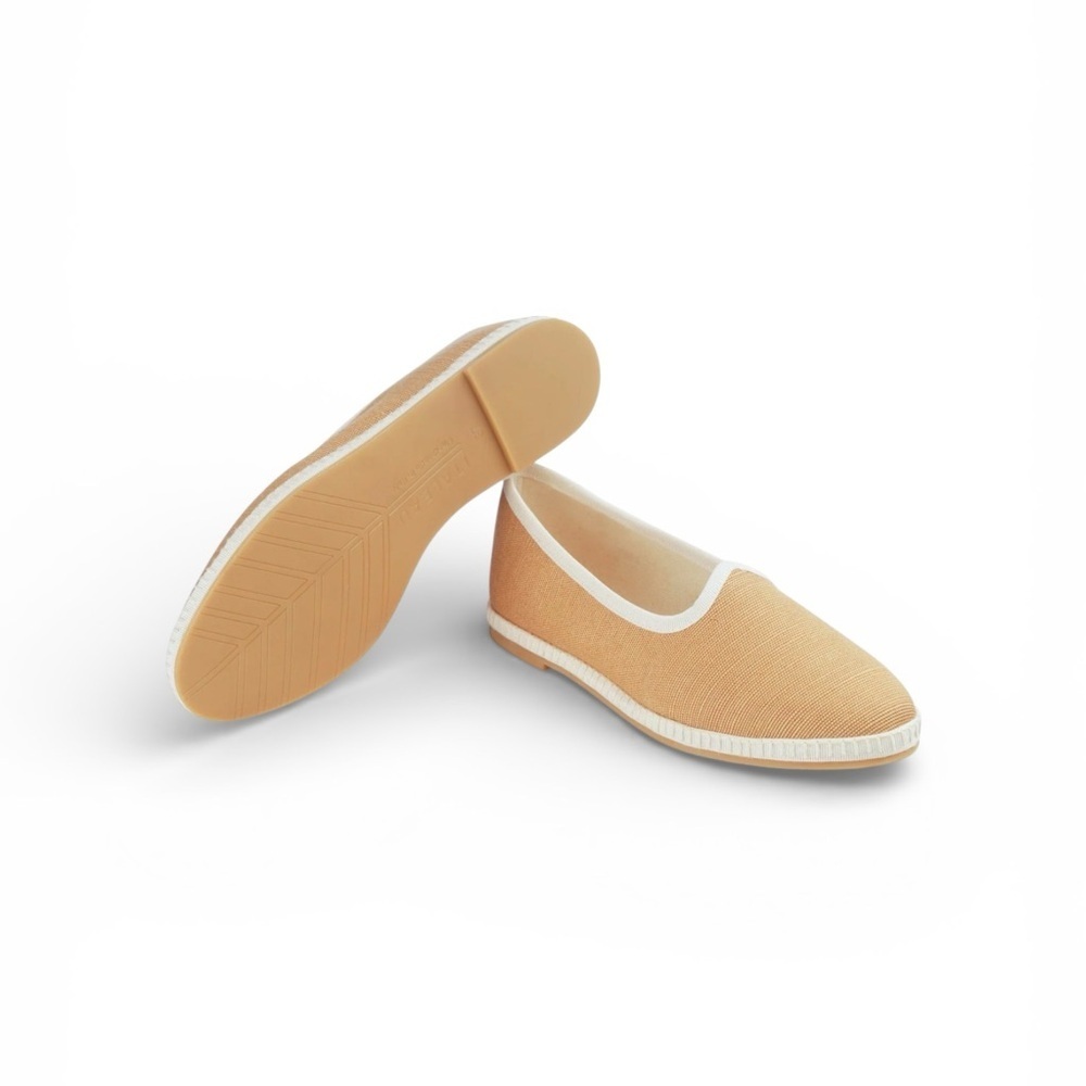 Italéau Allegra Camel Ballet Loafer Flats EU 38.5 / US 8 NIB Handmade Italy - Picture 2 of 13